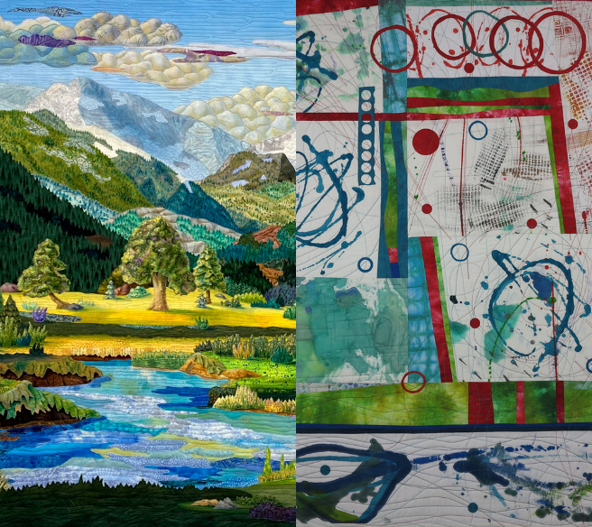Two images of quilts