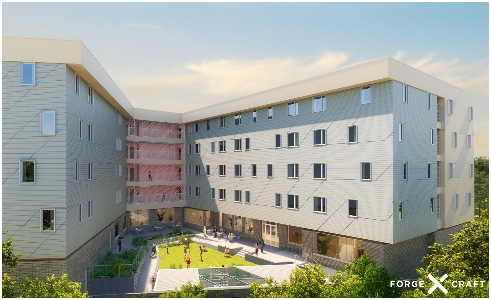 Rendering of The Sasha multi-family rental development