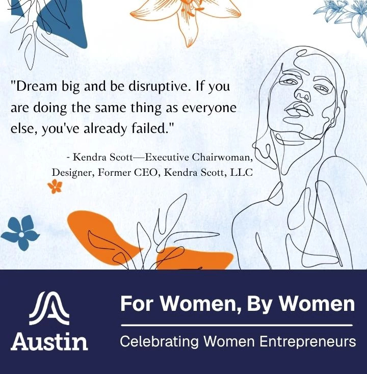 a graphic of an image of a woman with a quote