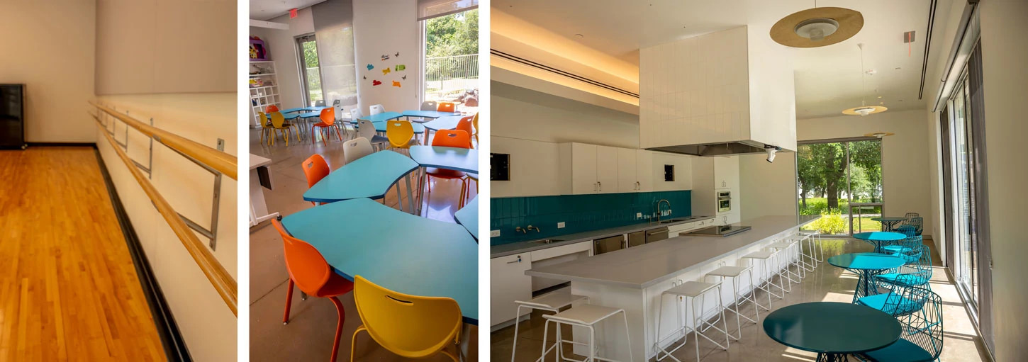 collage of three different spaces
