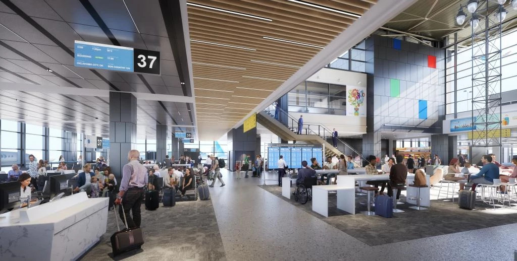 West Gate Expansion gate seating rendering