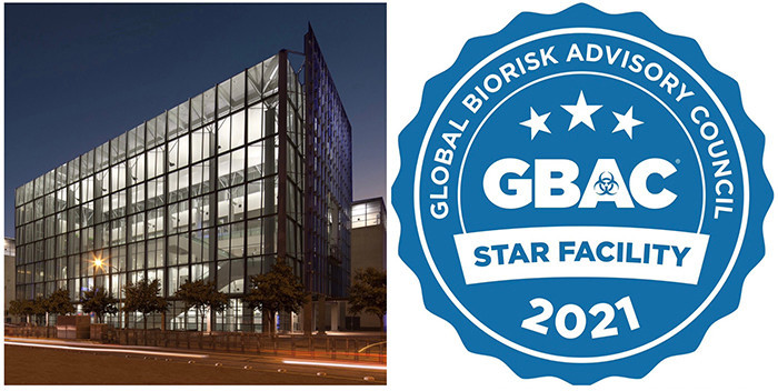 GBAC logo with photo of Austin Convention Center at night