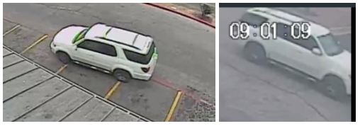credit card abuse suspect vehicle photos