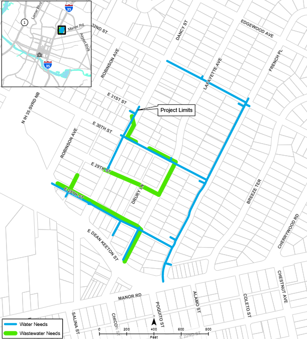 Map of the Concordia Water and Wastewater Pipeline Renewal Project