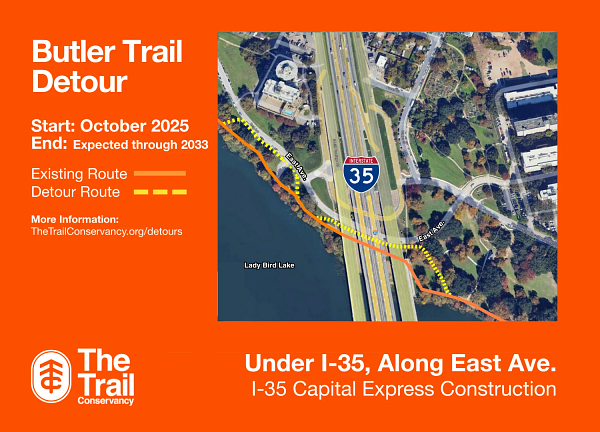Map of Butler Trail North Shore Detour
