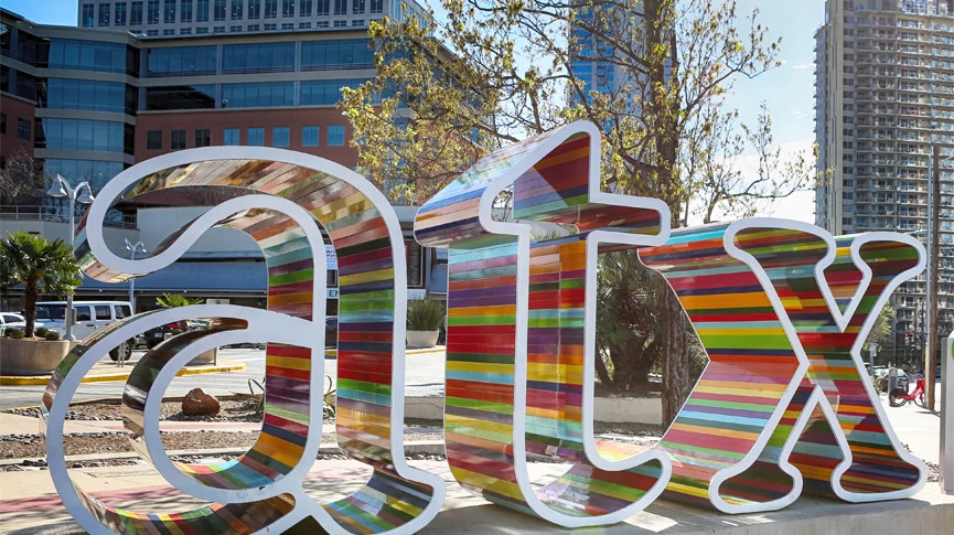 City of Austin artwork statue