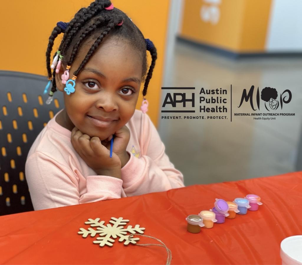 Image of child with MIOP logo