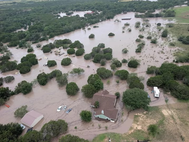 Image of floodwaters from Guadalupe River