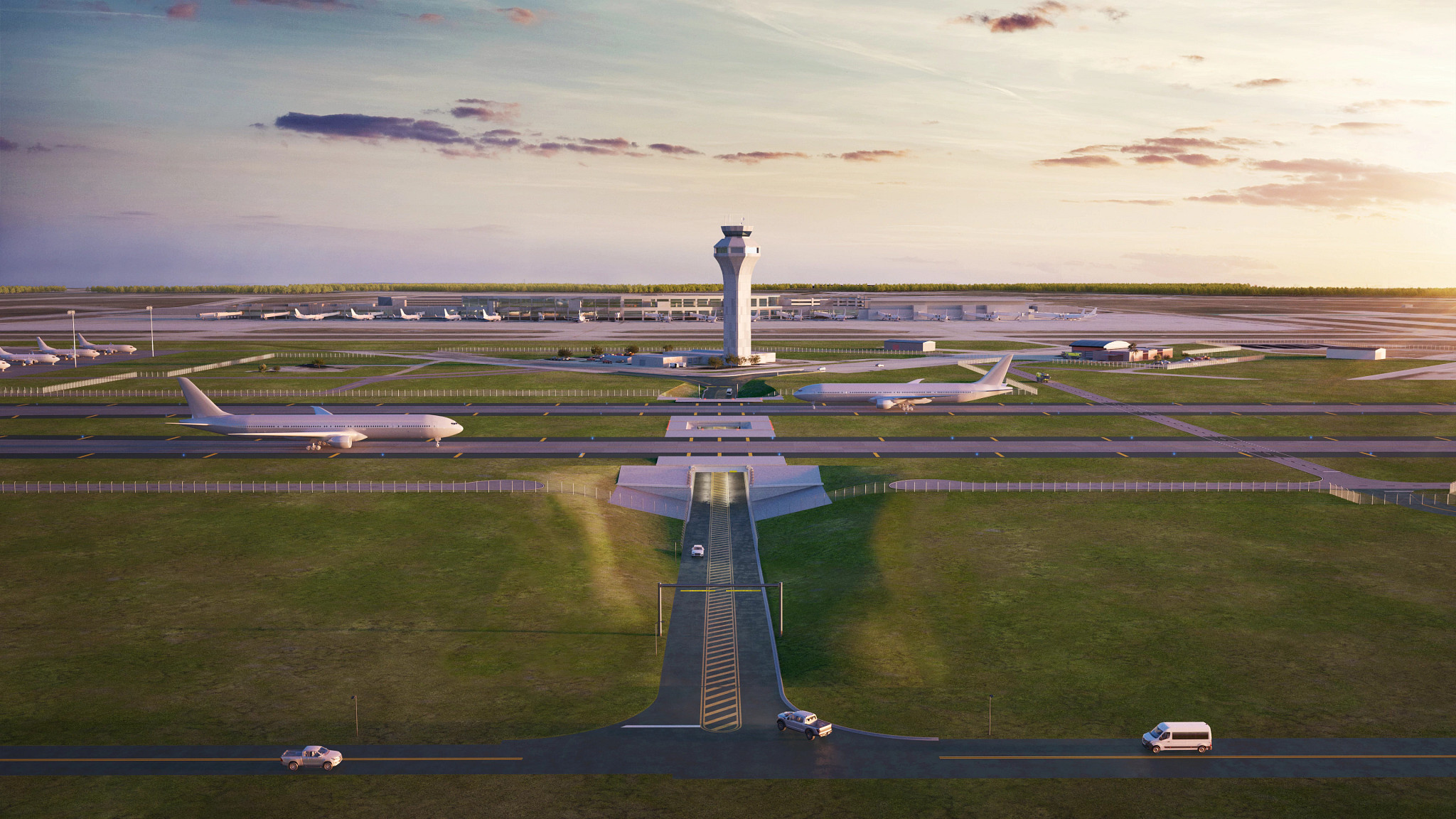 New Midfield Taxiways tunnel rendering