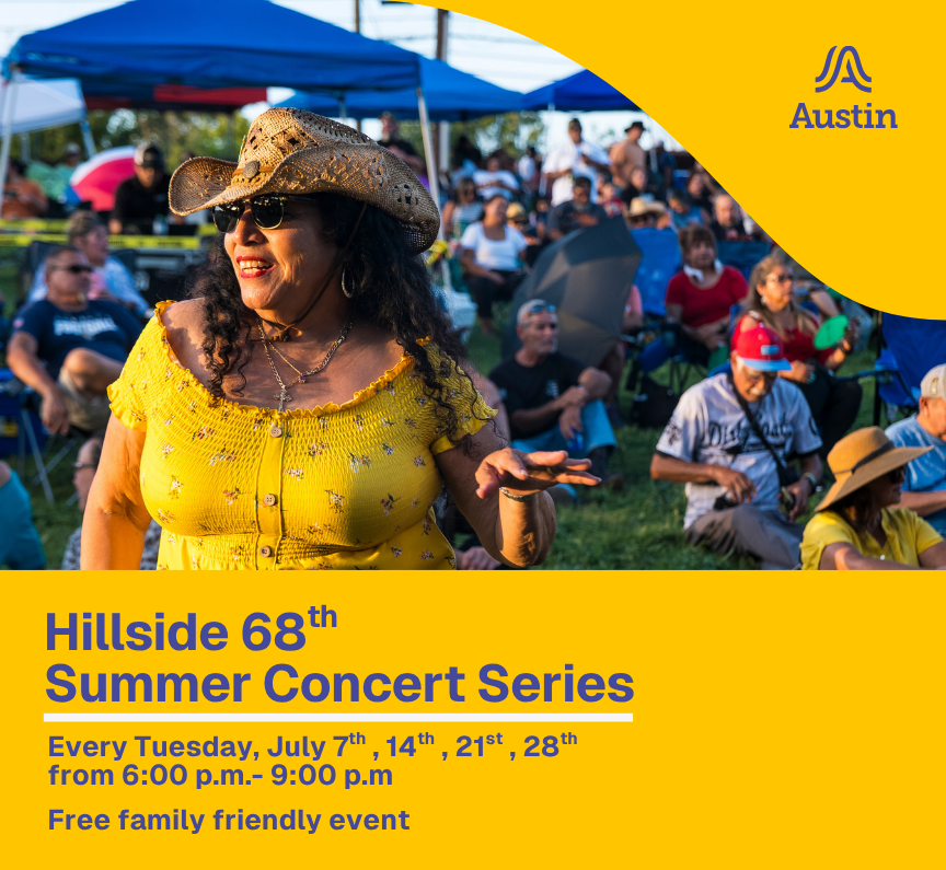 graphic of woman dancing at an outdoor concert