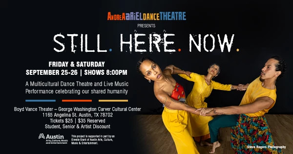 a graphic of three people in primarily yellow clothing preforming a dance