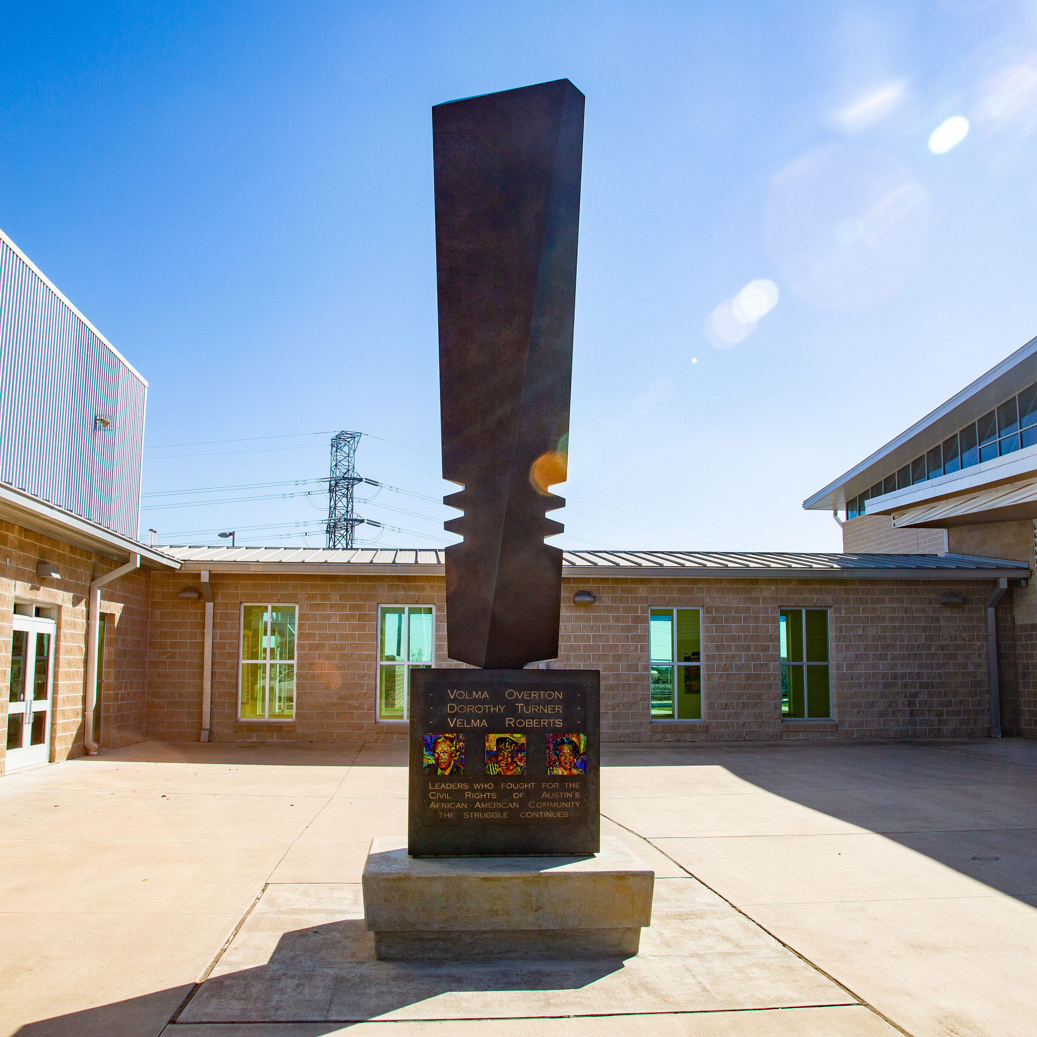 Sculpture at Turner-Roberts Recreation Center