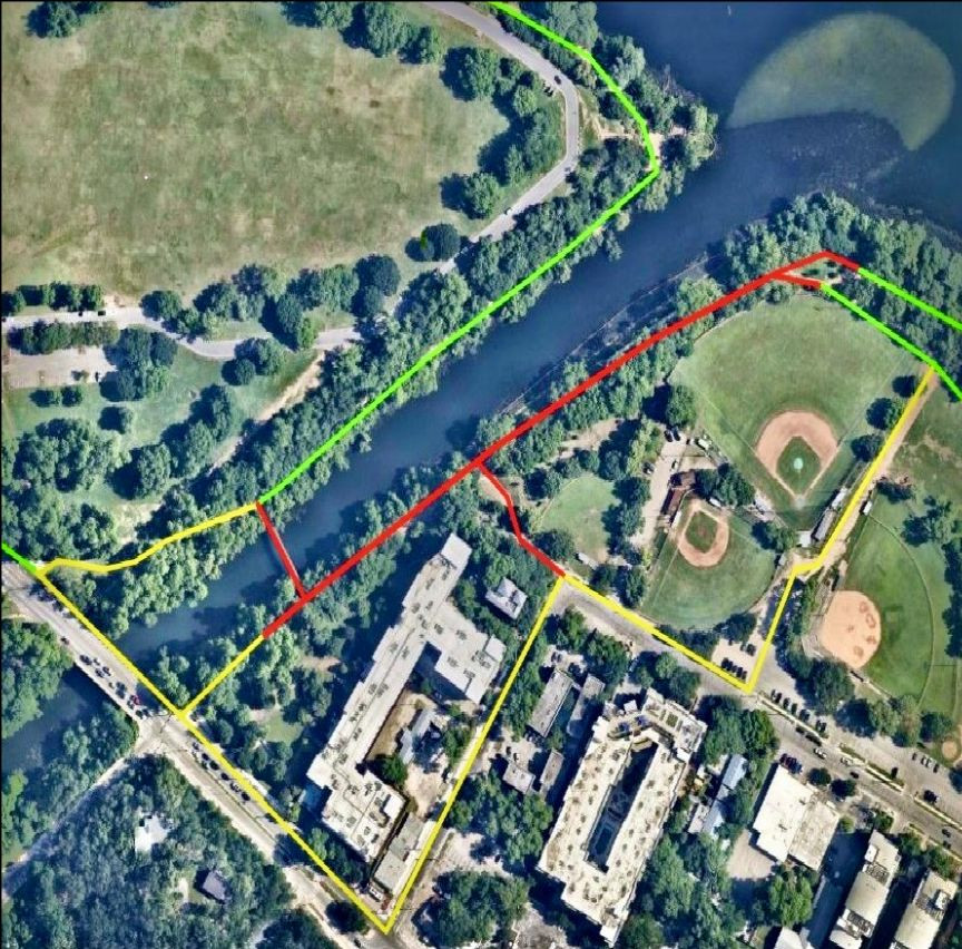 Butler Hike and Bike Trail Reroute Map, Austin, TX