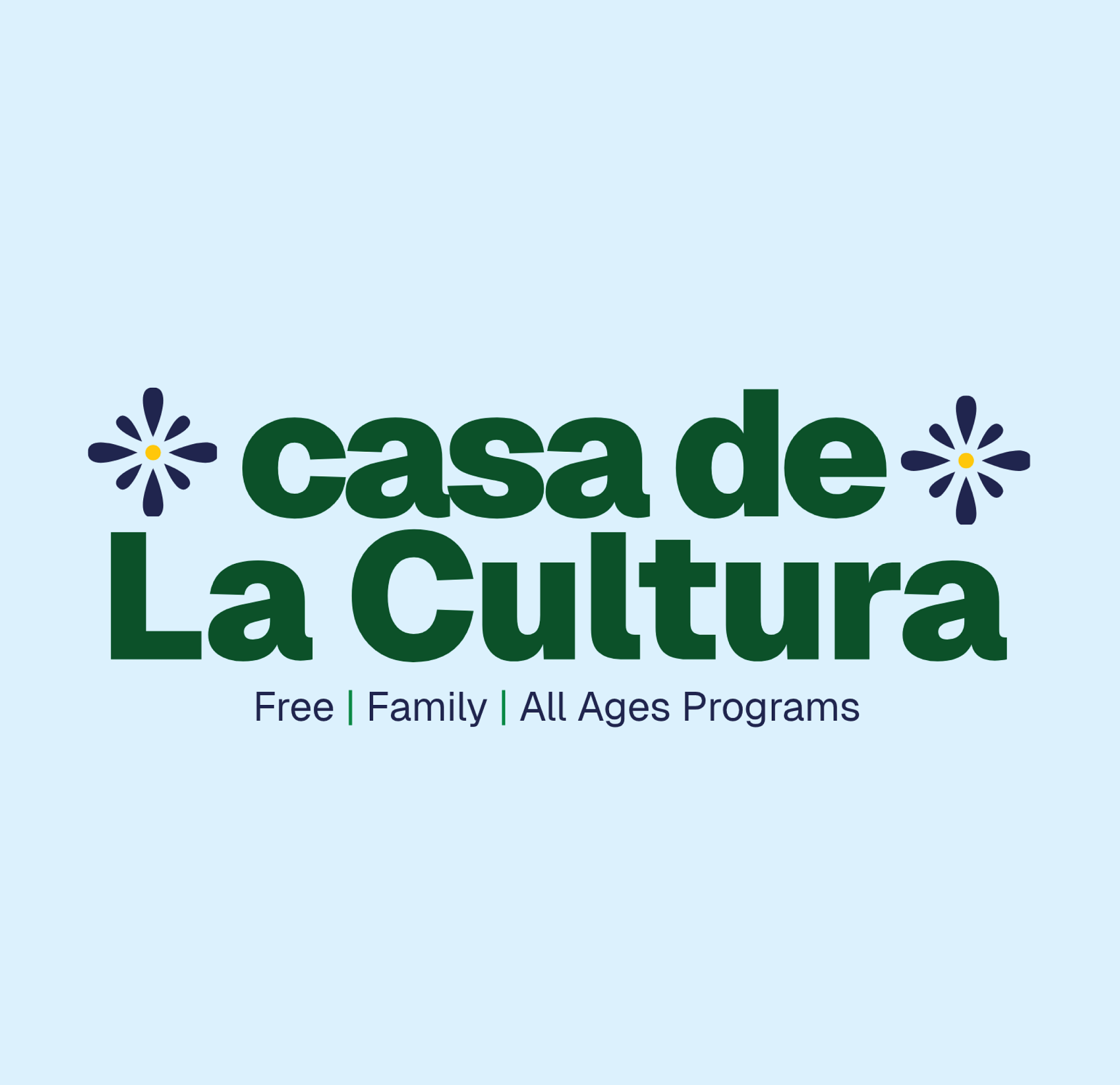 title page in light blue with the title casa de la cultura