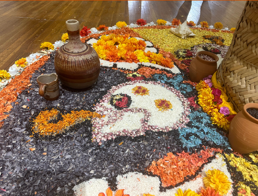 ESB MACC Dia de los Muertos Tapete with Colored Sawdust