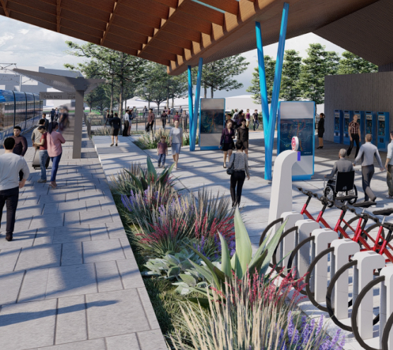 rendering of future light rail