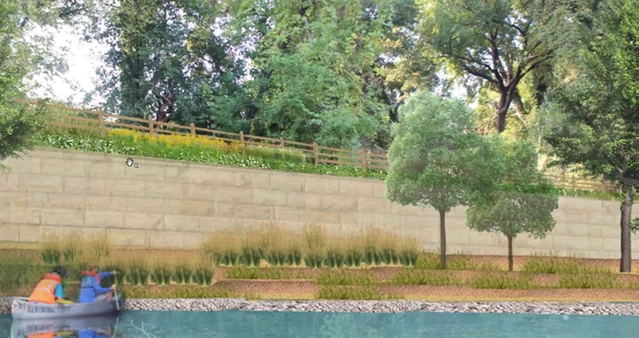 Artists depiction of completed improvements