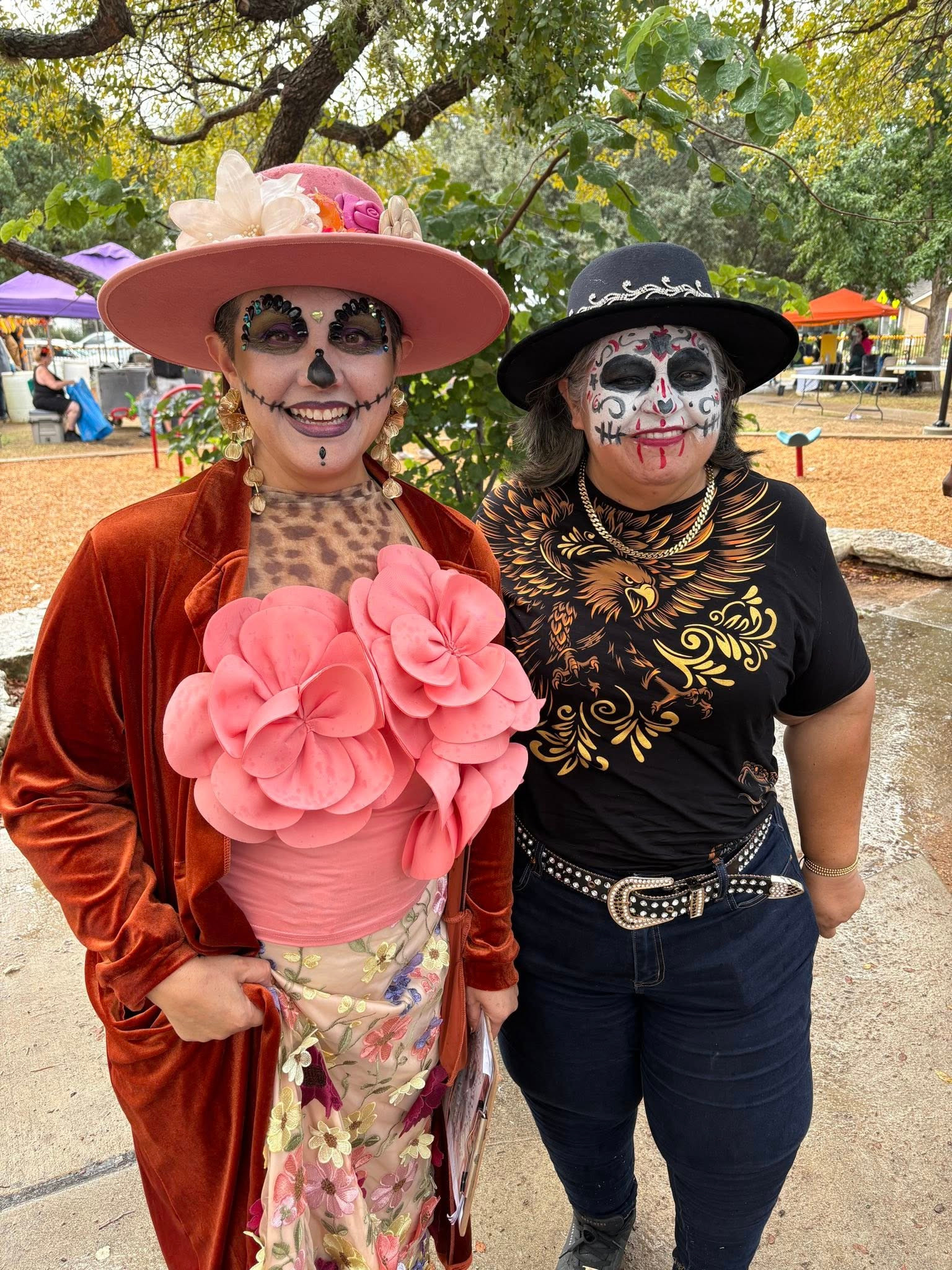 Two catrinas at Day of the Dead 2025