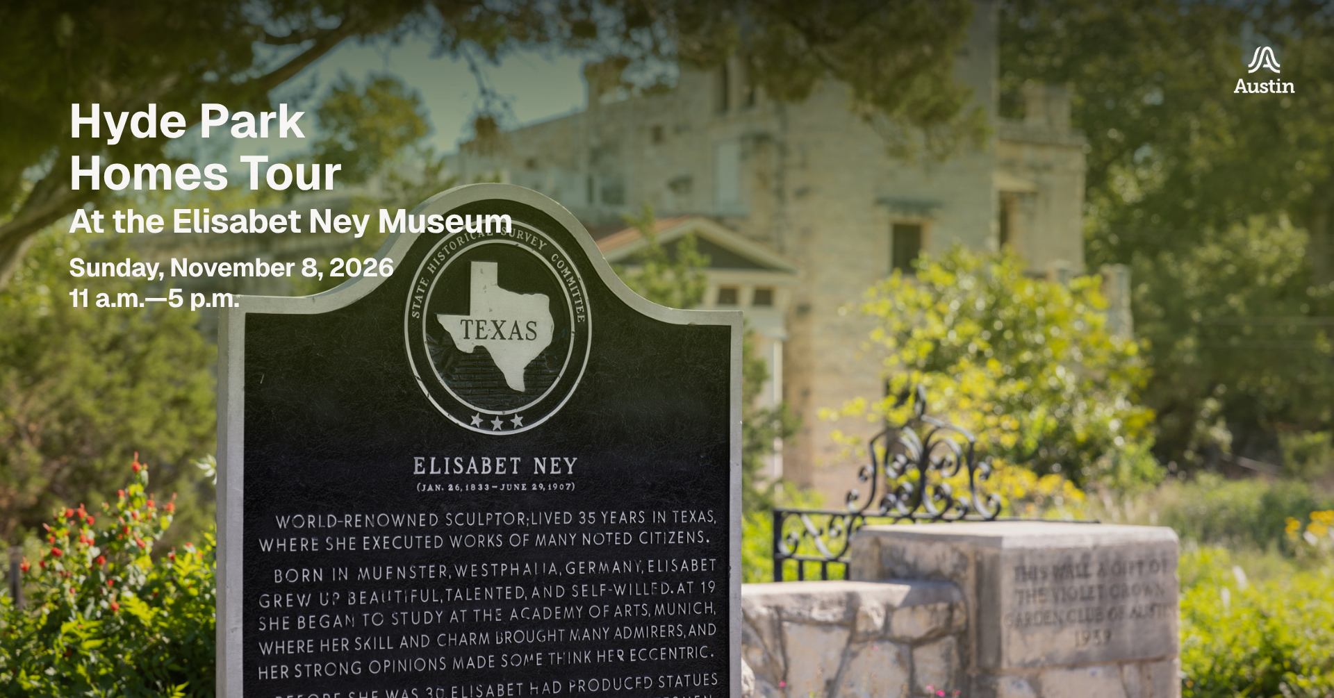 Elisabet Ney Museum Historic Places designation plaque