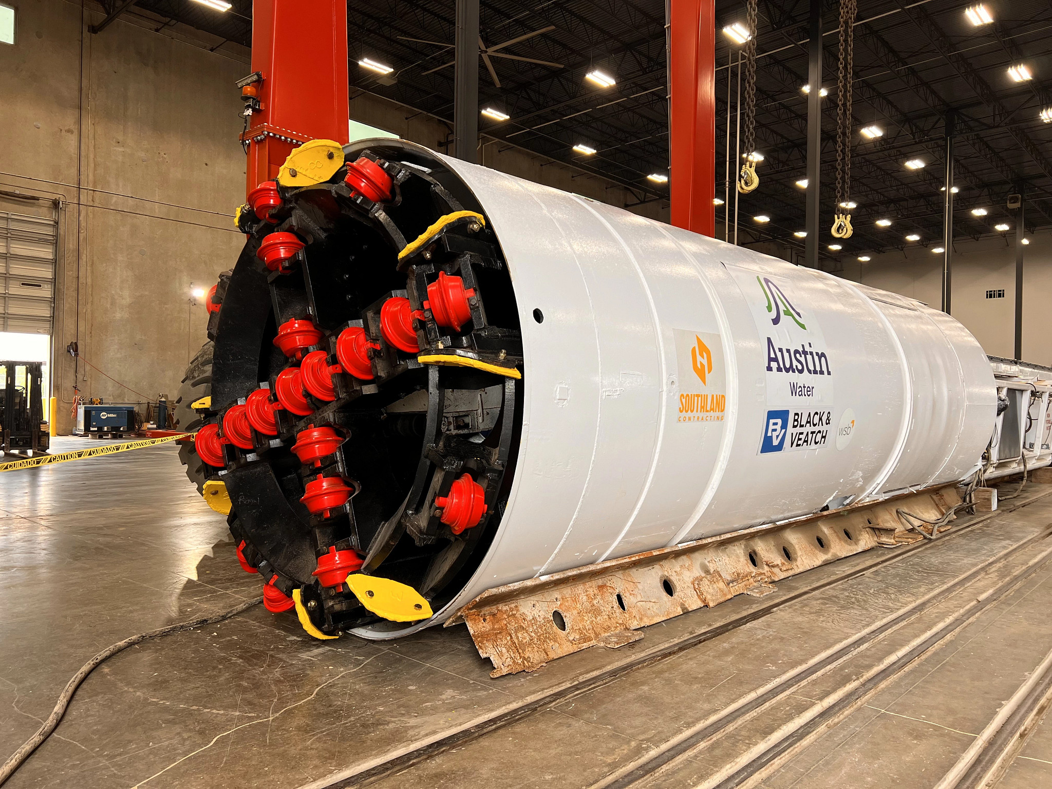 Austin Water's Tunnel Boring Machine for the McNeil Transmission Main project.