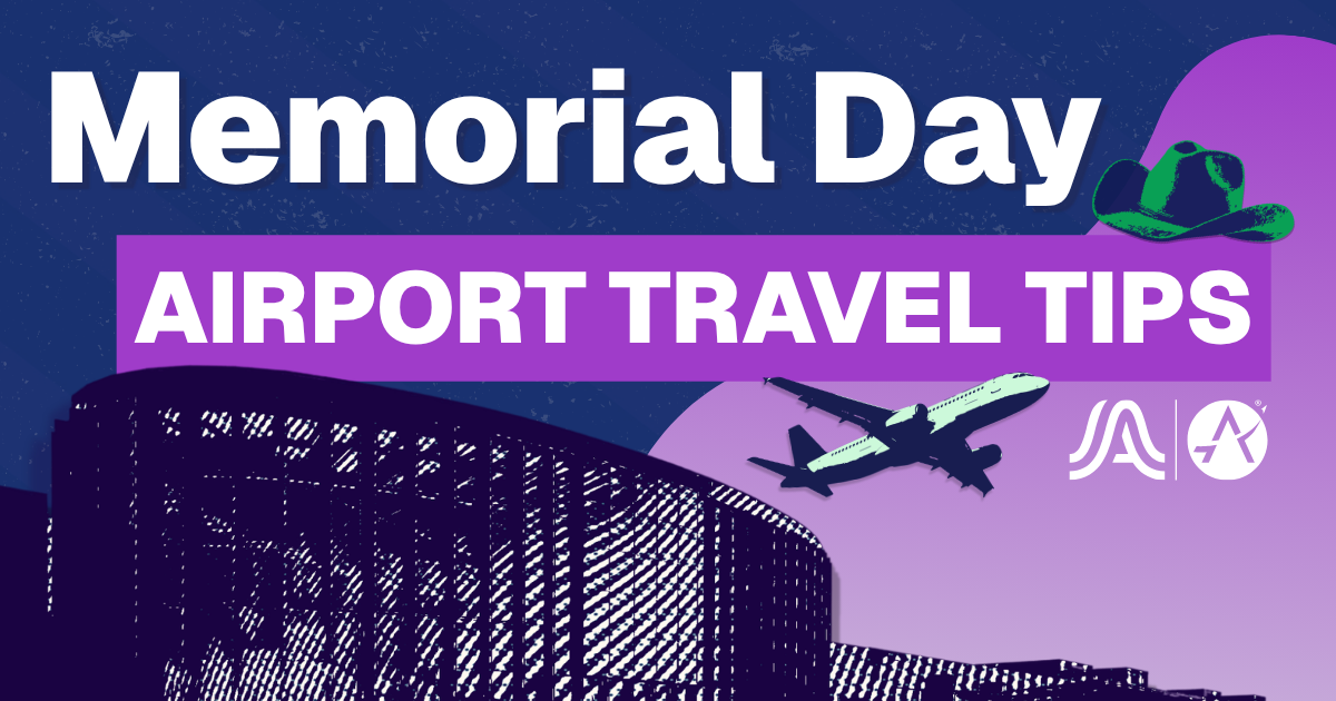 Memorial Day Airport Travel Tips graphic