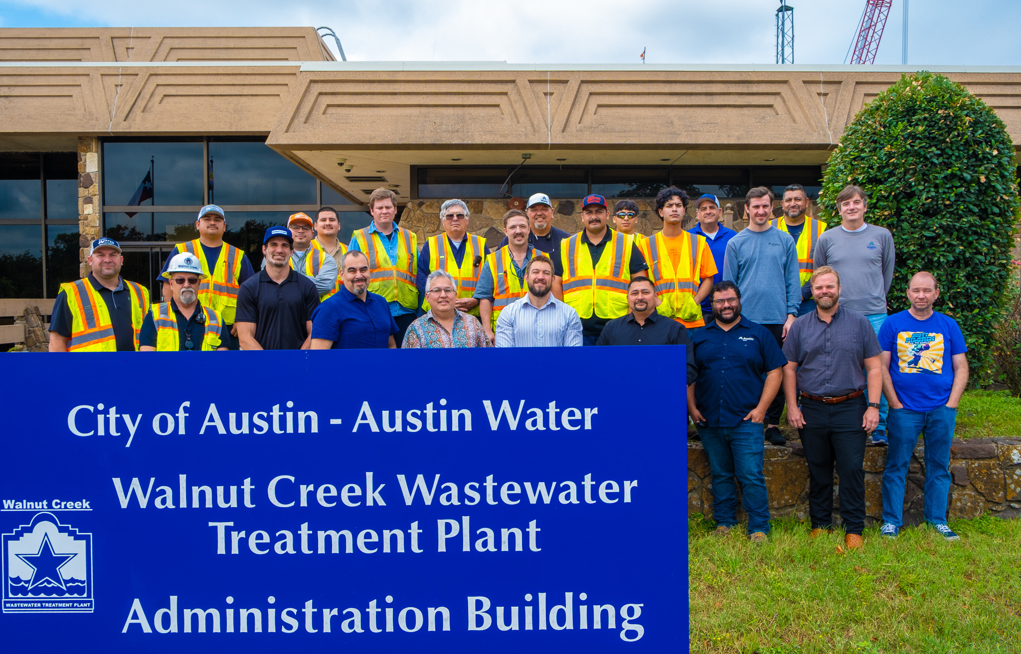 A view of the staff at Austin Water's Walnut Creek Wastewater Treatment Plant