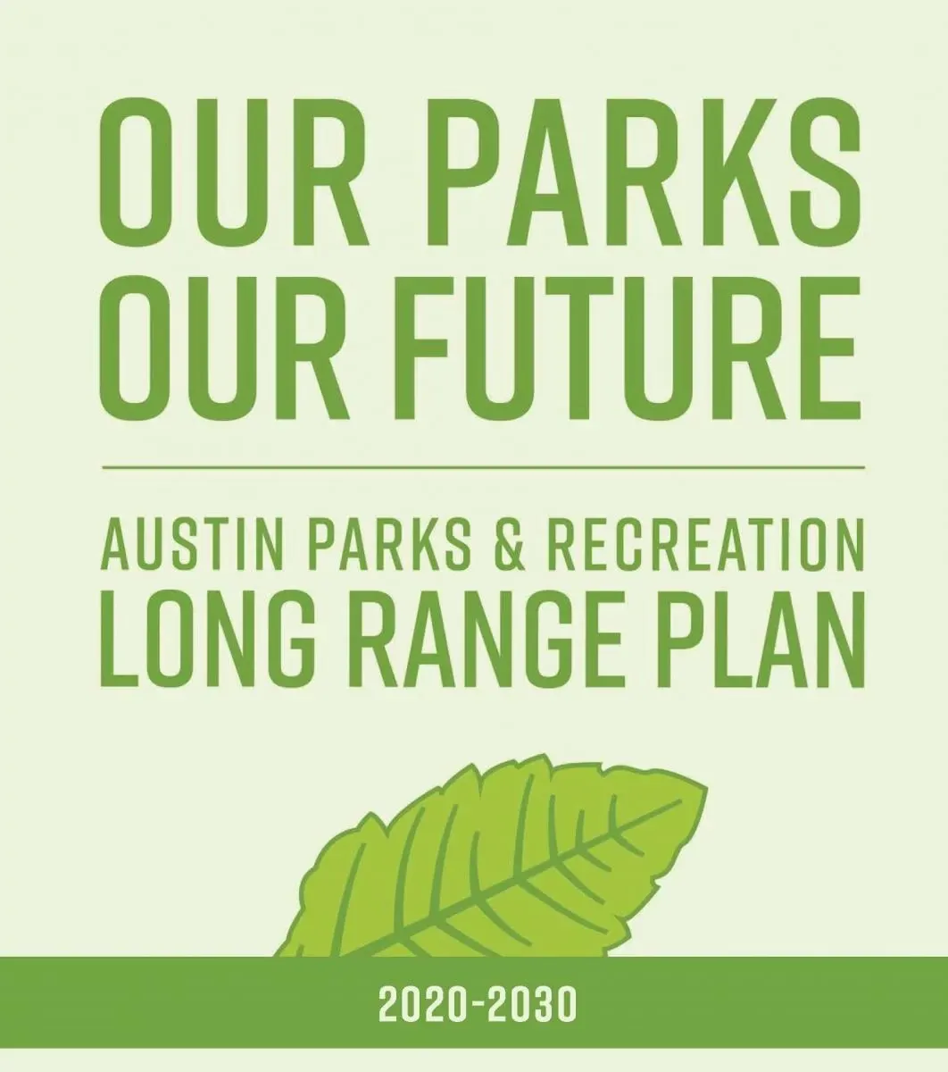 Austin Parks and Recreation Long Range Plan 2020-2030 report cover page