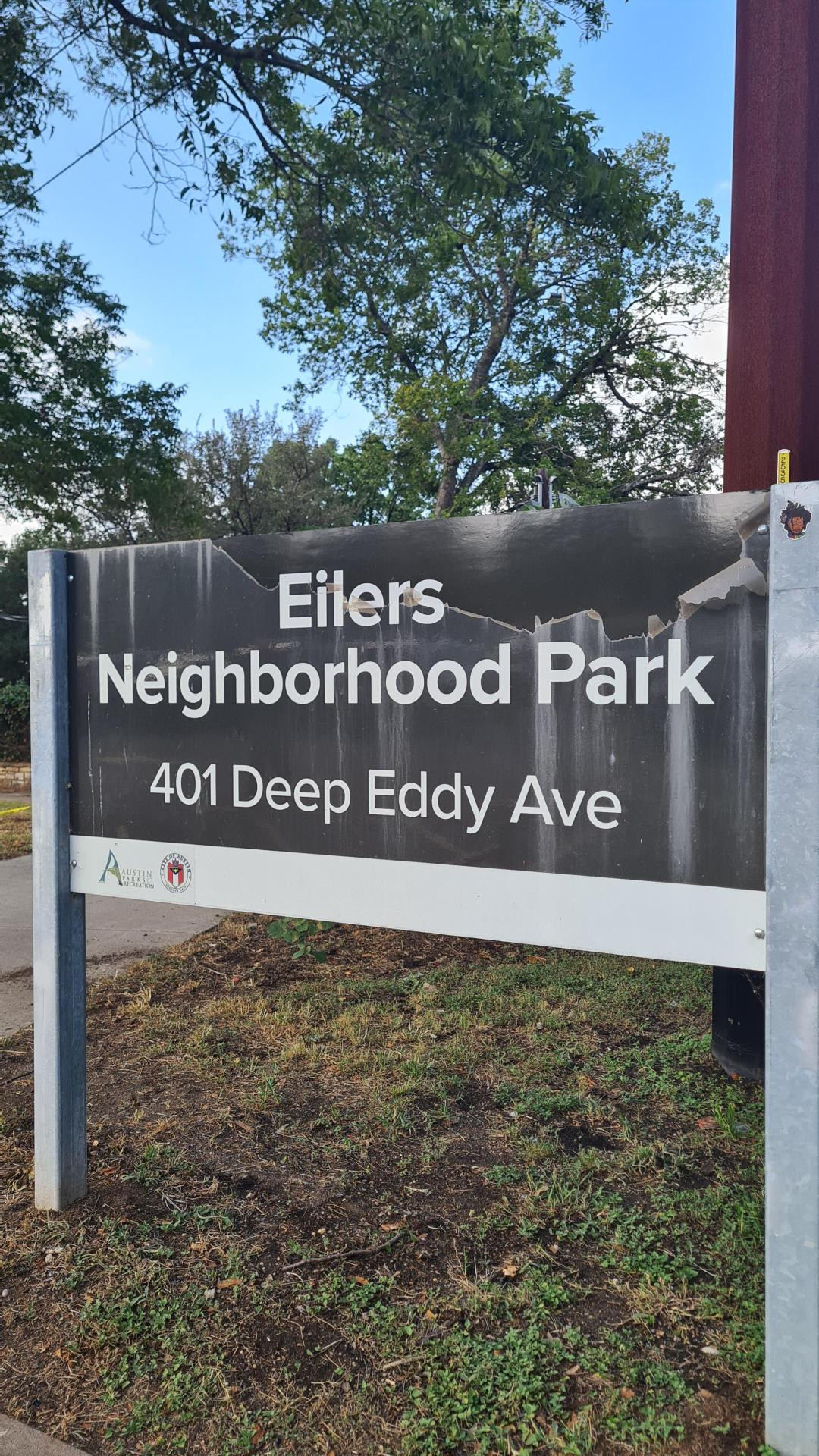 Park sign for Eilers Neighborhood Park