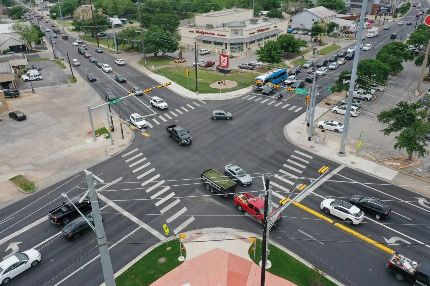 Intersection of two major streets