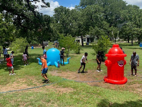 kids playing at a park