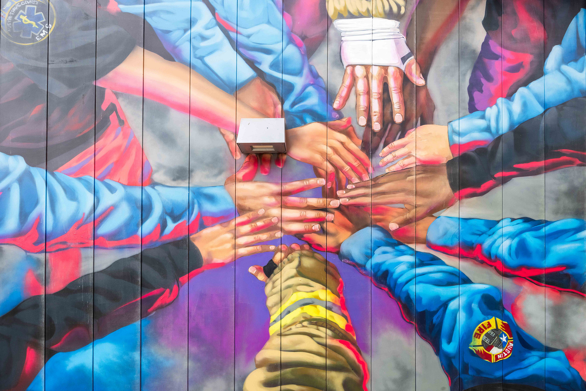 Hands forming a spiral