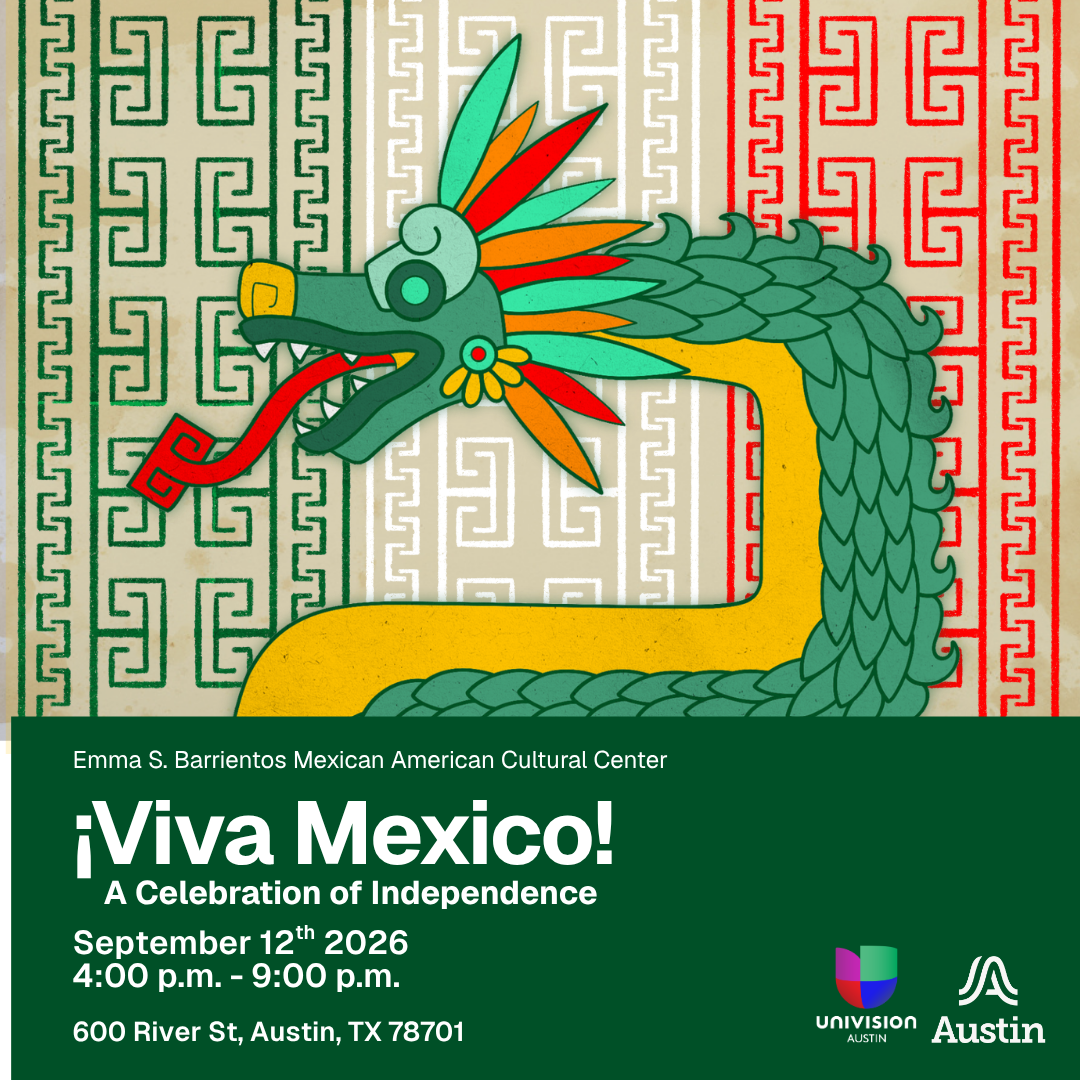 graphic of Quetzacoatl feathered serpent God Viva Mexico