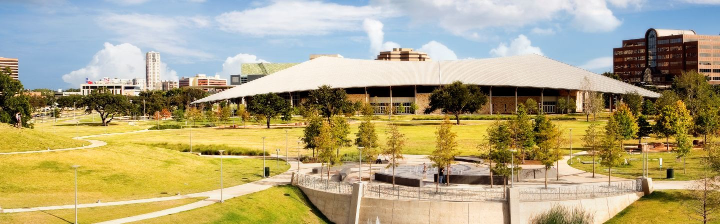 Banner with exterior view of Palmer Events Center