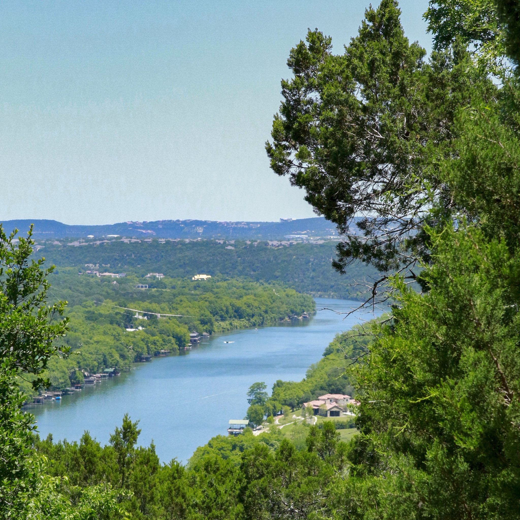 A view of Lake Austin from Austin Water's Wildlands