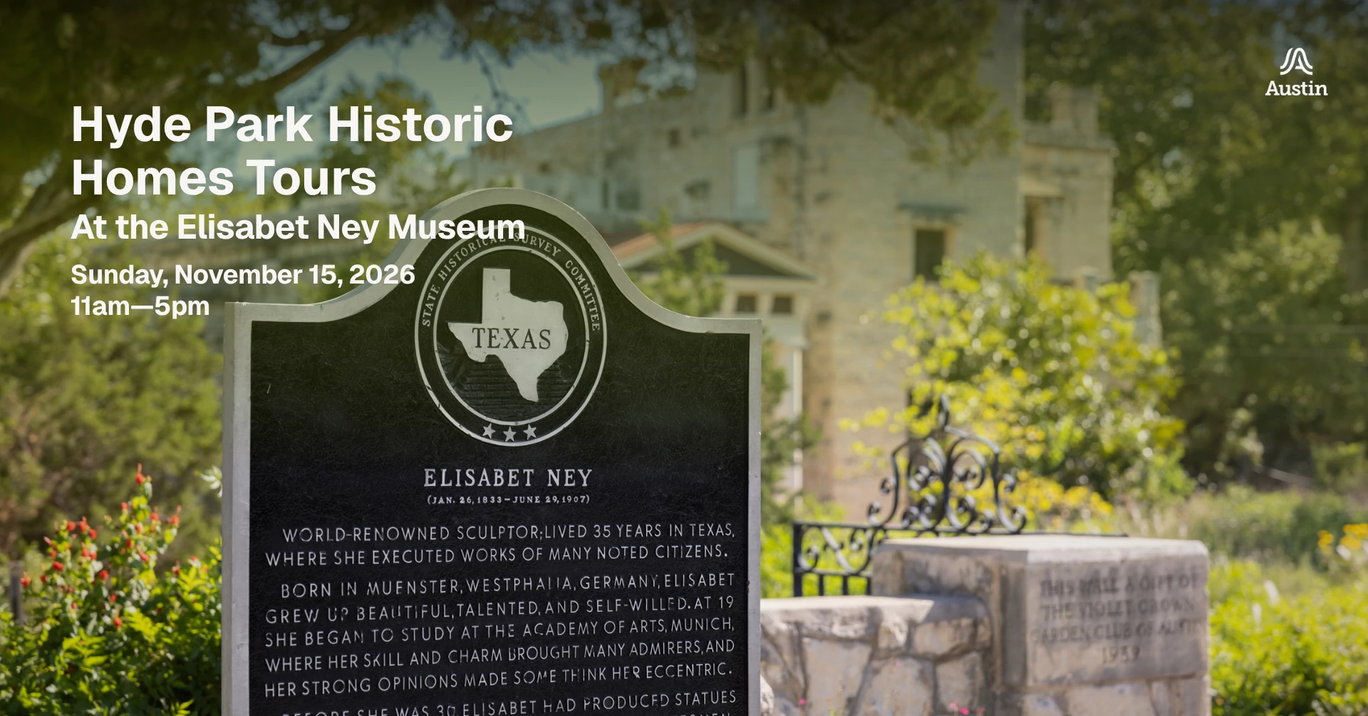 Elisabet Ney Museum Historic Places designation plaque