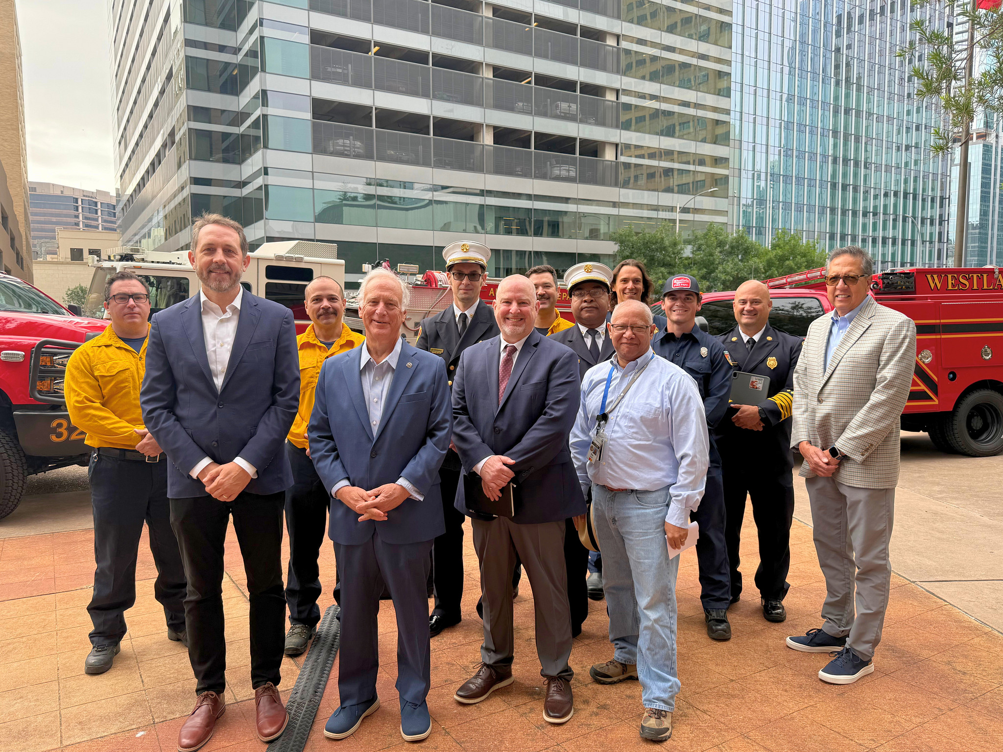 Photo of city leaders involved in today's Press Conference