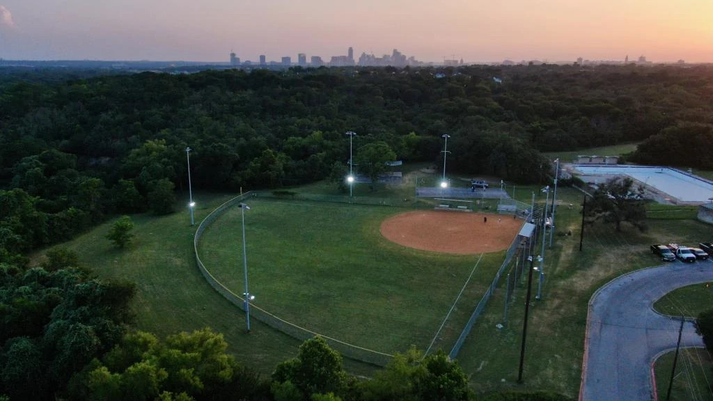 Givens ballfield lighting aerial