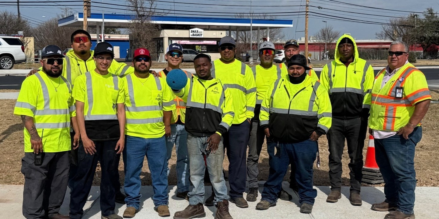 Austin Water crews show off the SmartBall leak detection tool