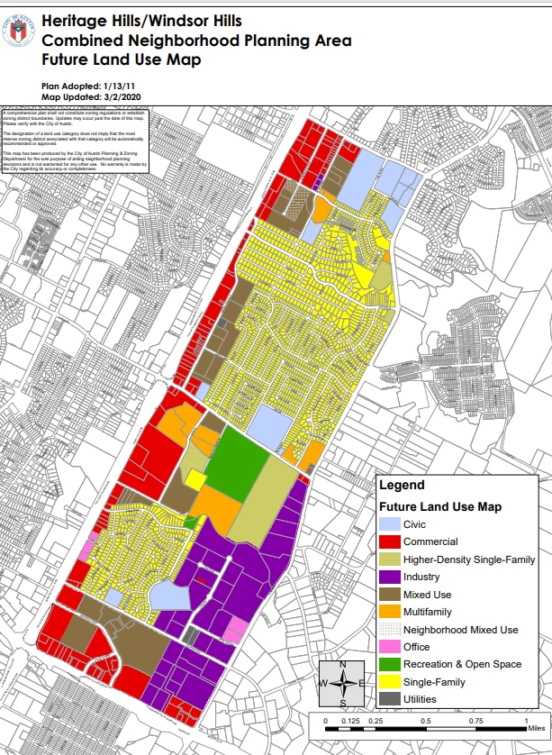 map of Heritage Hills/ Windsor neighborhood