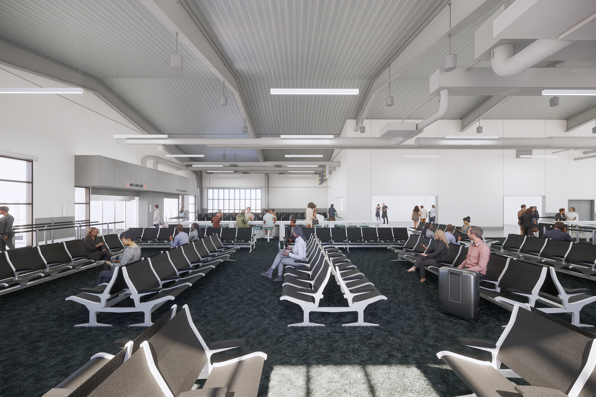 Concourse M Concessions Area rendering