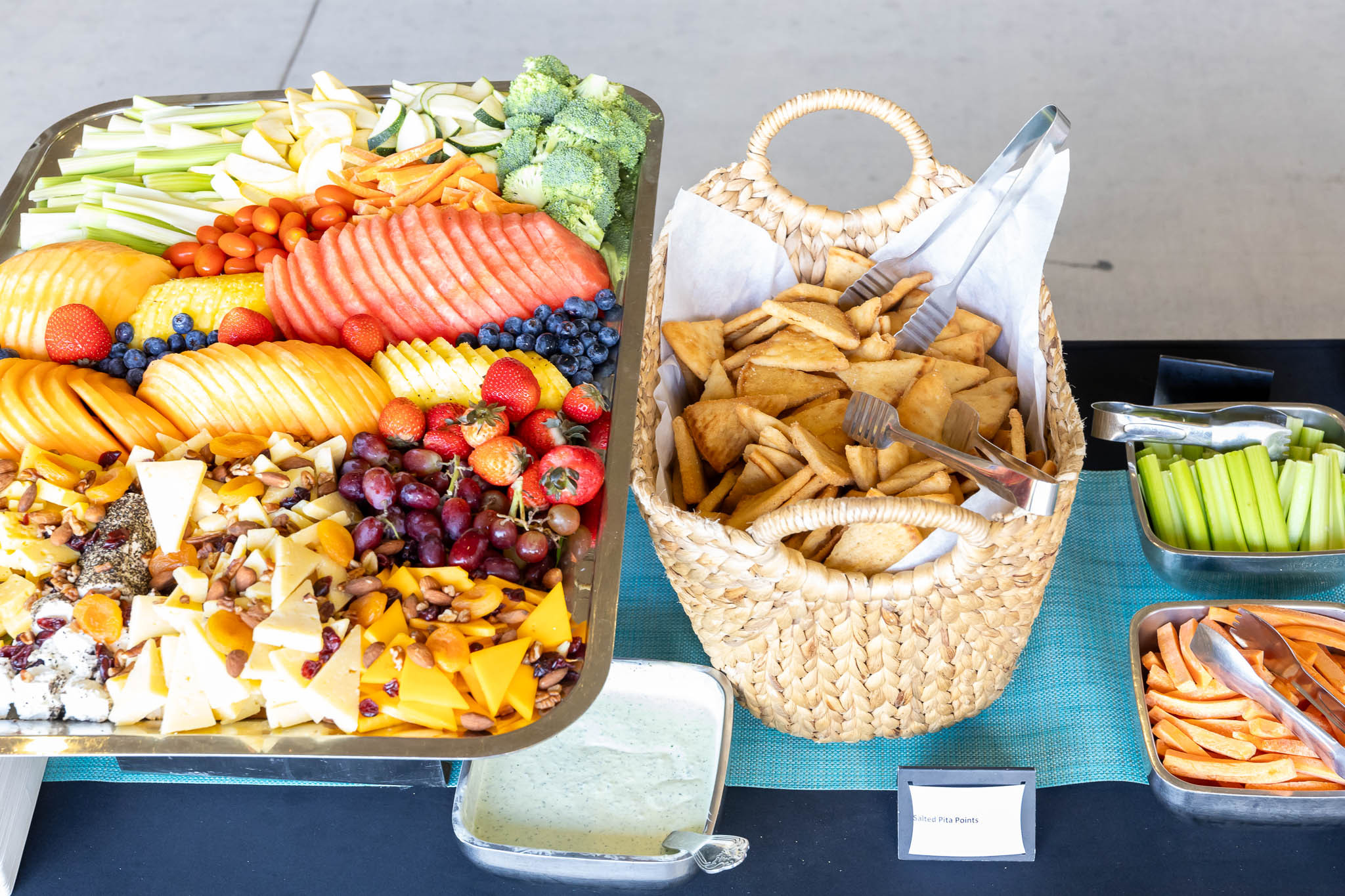 Image of a food spread created by the Austin Convention Center catering team