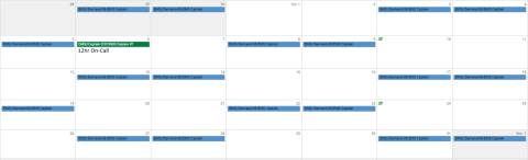 Sample schedule for a 12 hour EMS field position